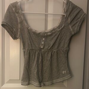 Gray babydoll top